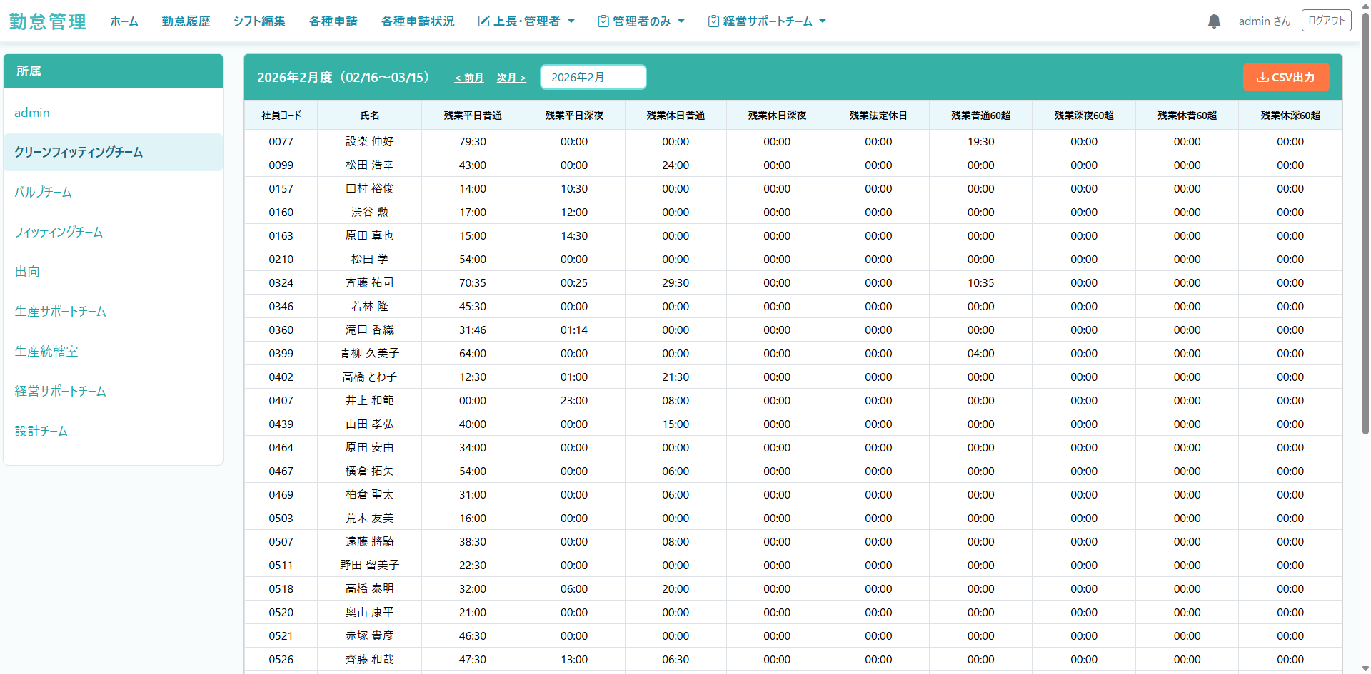 給与データ出力